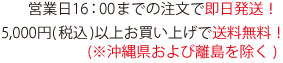 営業日16：00までの注文で即日発送！5,000円(税込)以上お買い上げで送料無料！
